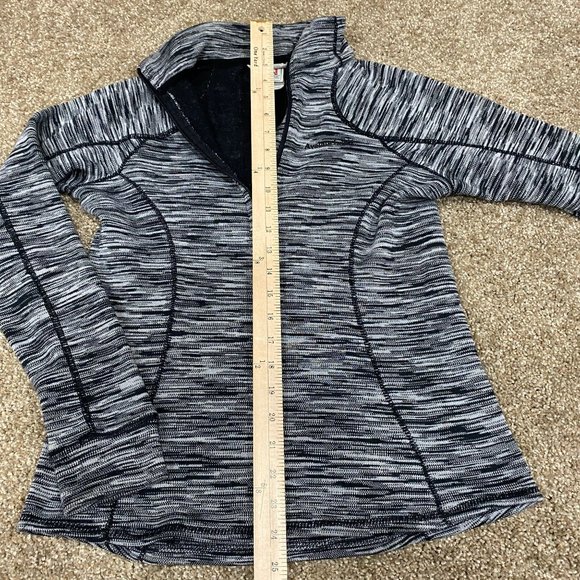 Avalanche Woman's Mid Outer Layer 1/4 Zip Pullover Shirt Size Small, Black White - Picture 7 of 11